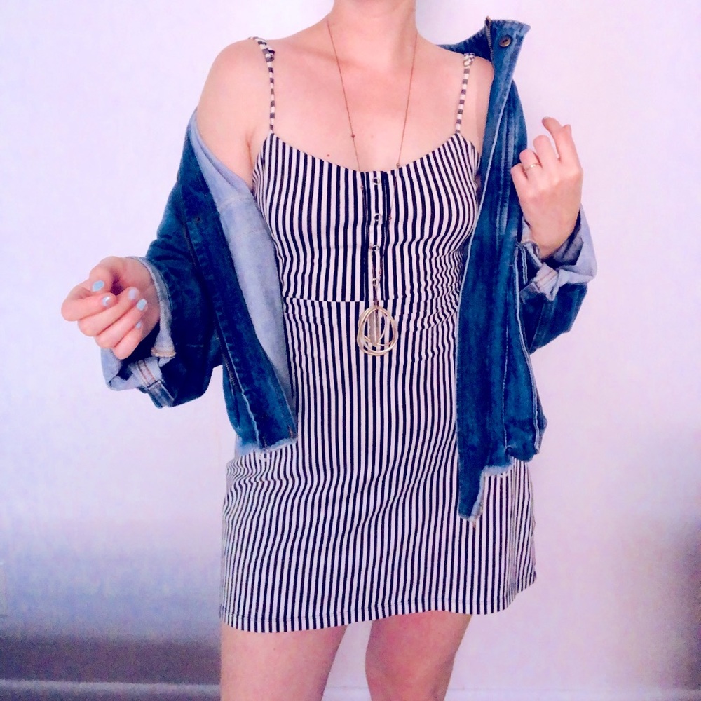 Striped mini dress